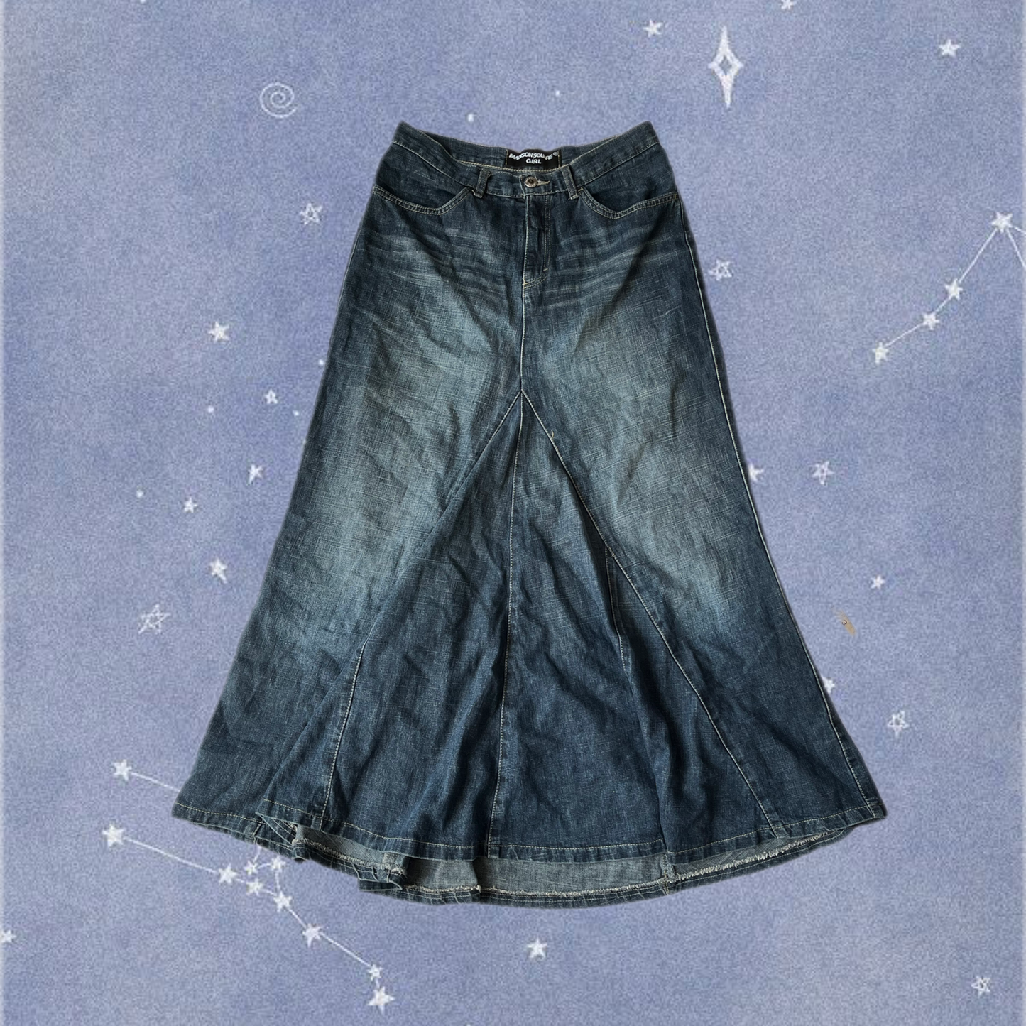 Denim Maxi Skirt UK 12