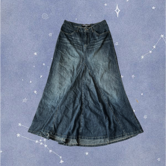Denim Maxi Skirt UK 12