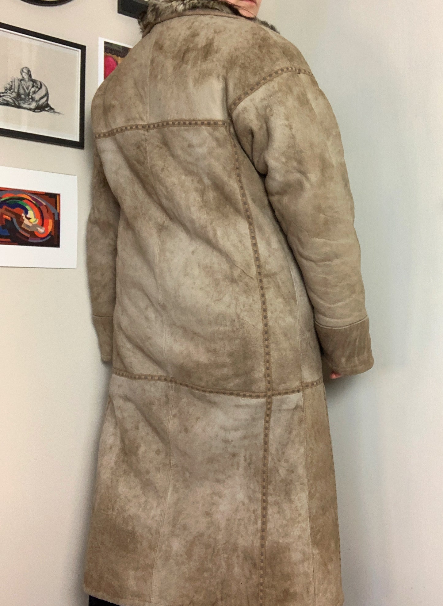 Leila 90s Shearling Coat UK 14-16/L