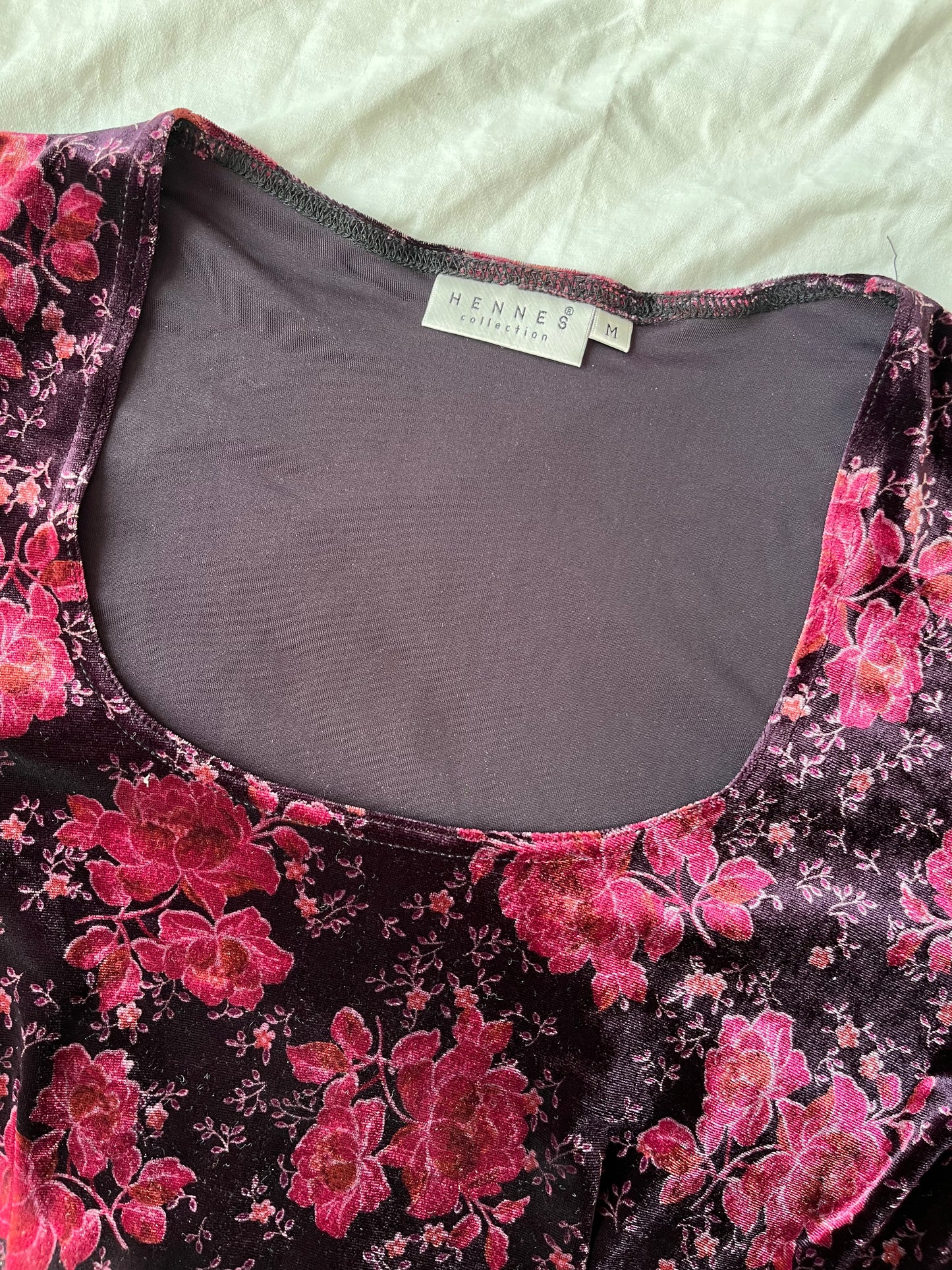 Floral Velvet Dress UK 12