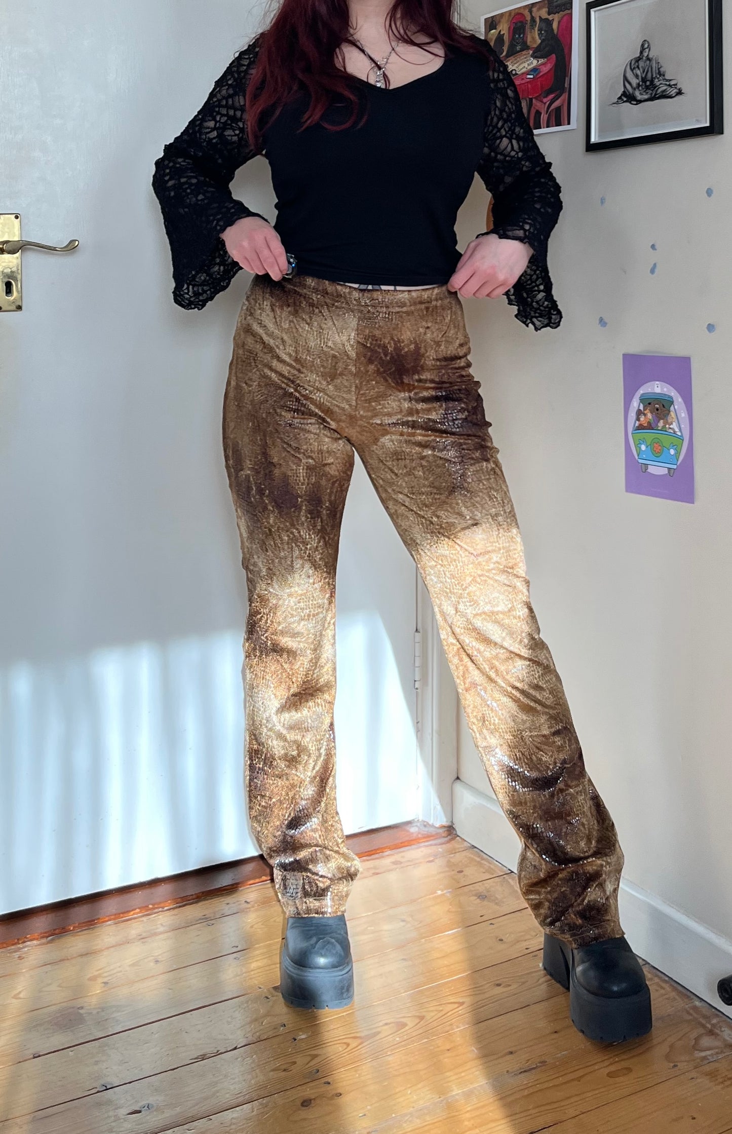 Velvet Brown Pants UK 12