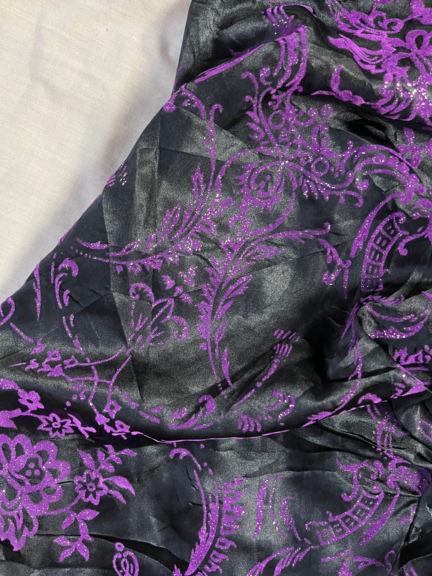 Black/Purple Halter Dress - UK 10