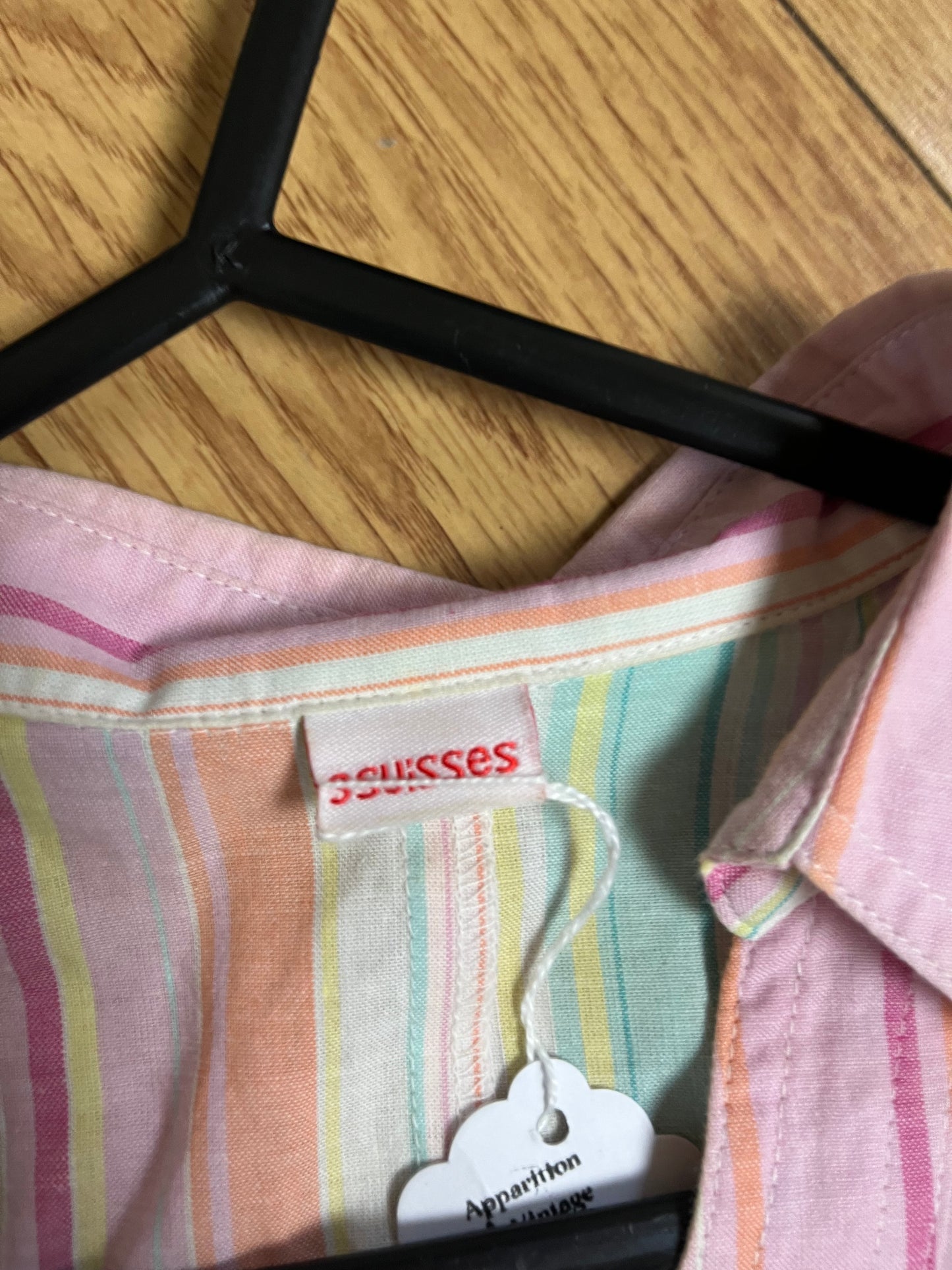 Y2k Striped Shirt UK 10