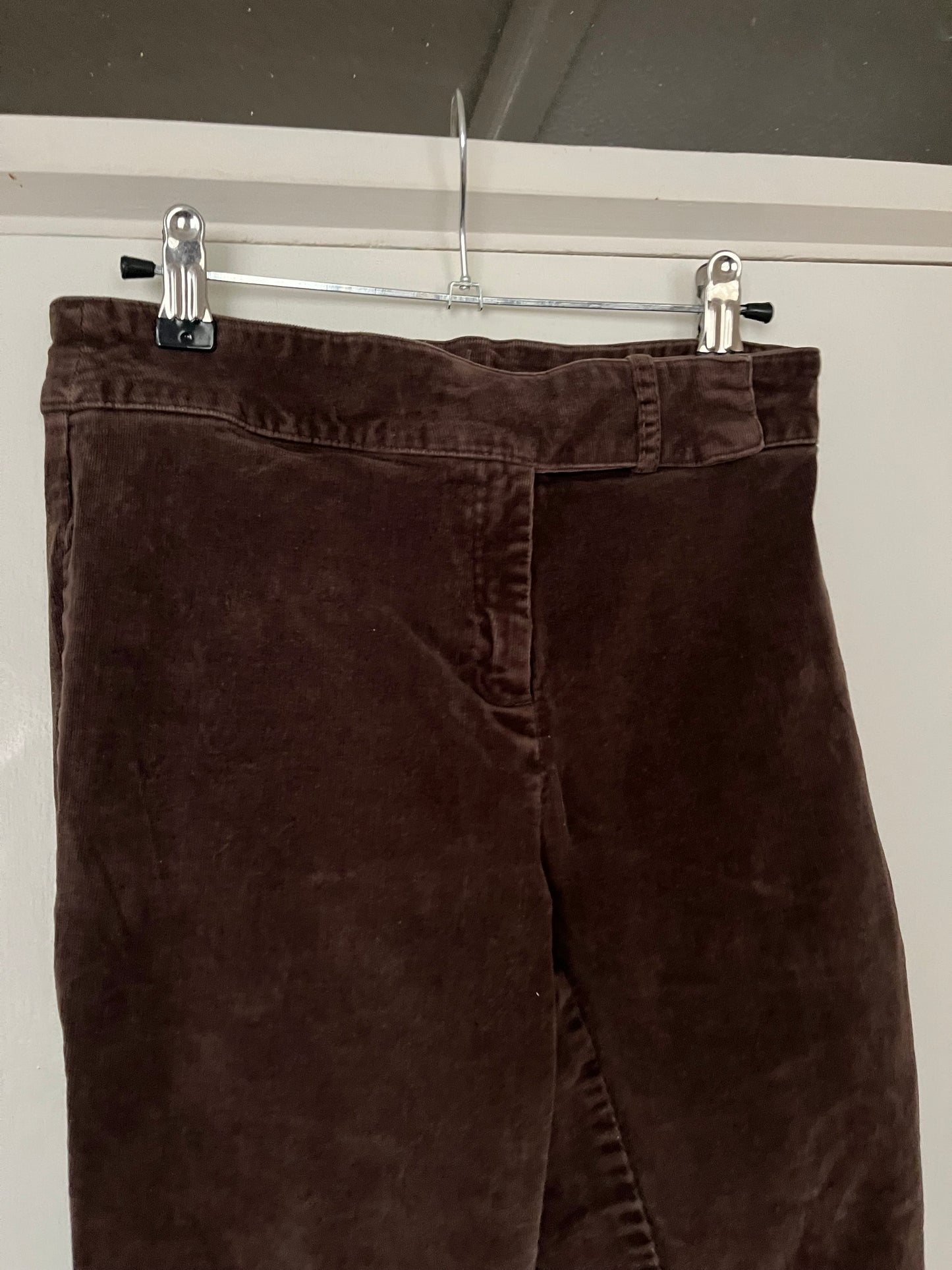 Brown Corduroy Flares - UK 6