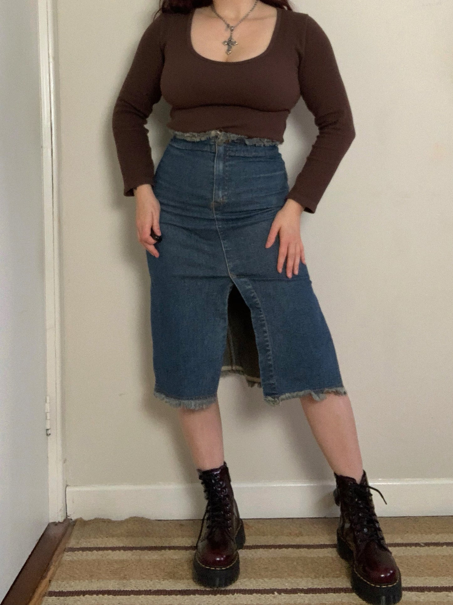 Delia 90s Denim Skirt UK 8-10