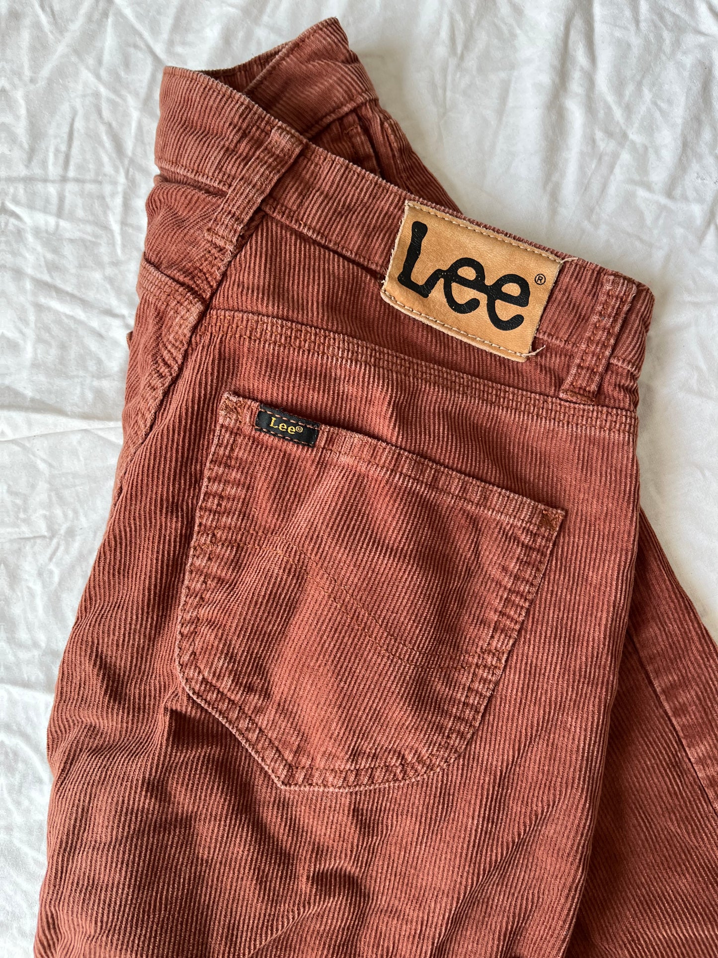 Coral Pink Lee Corduroy Pants UK 6-8