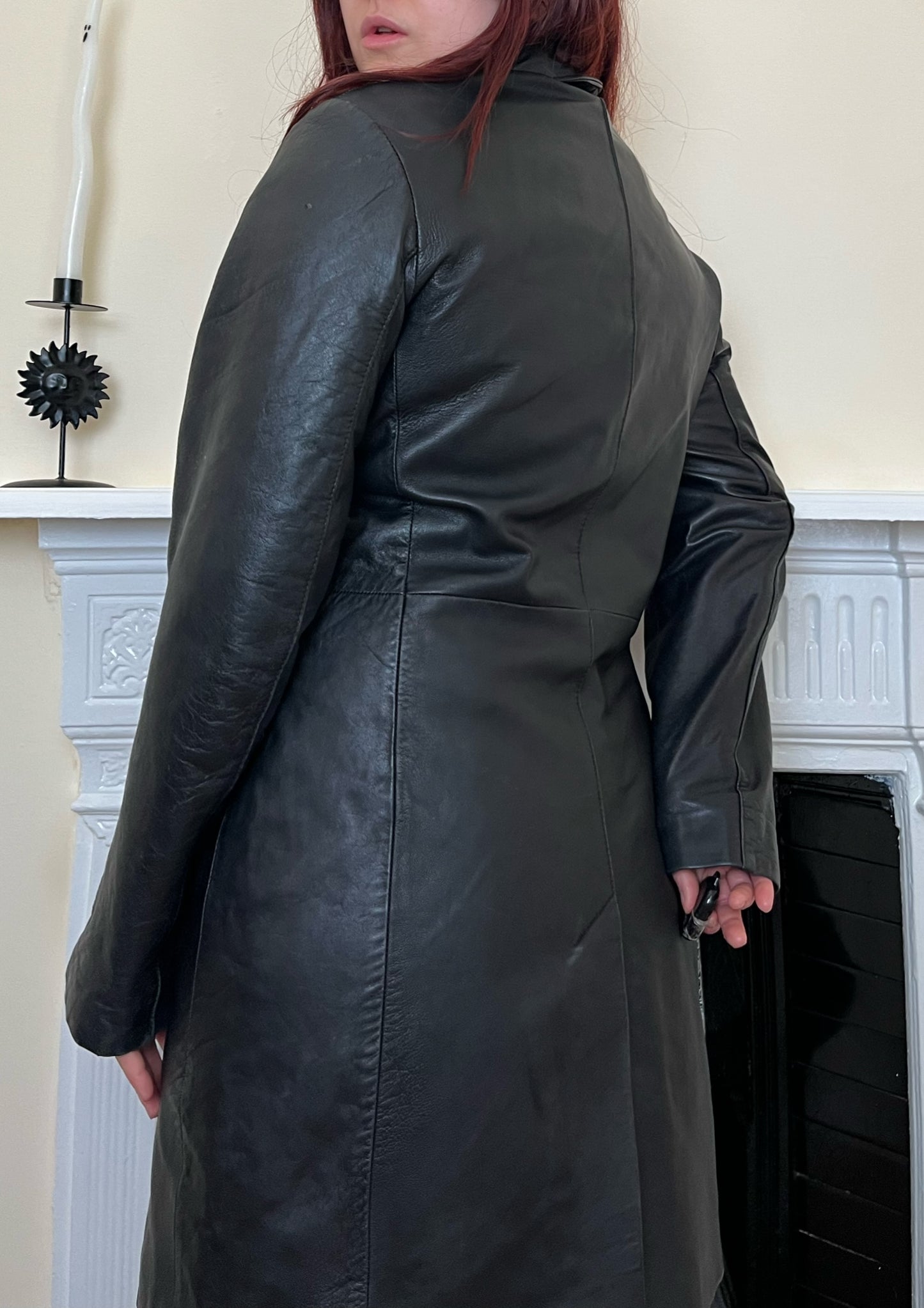 Black Leather Jacket UK 12