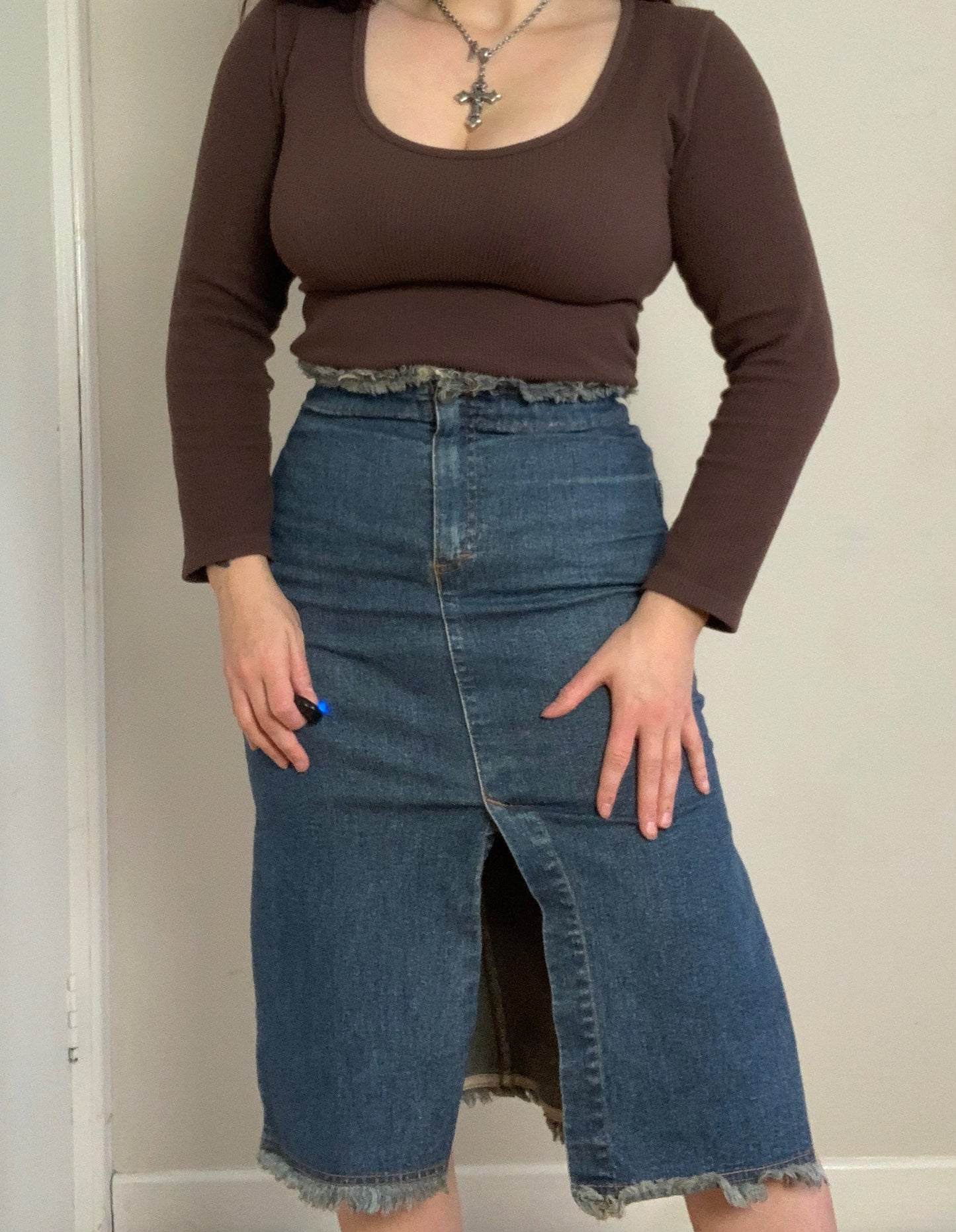 Delia 90s Denim Skirt UK 8-10