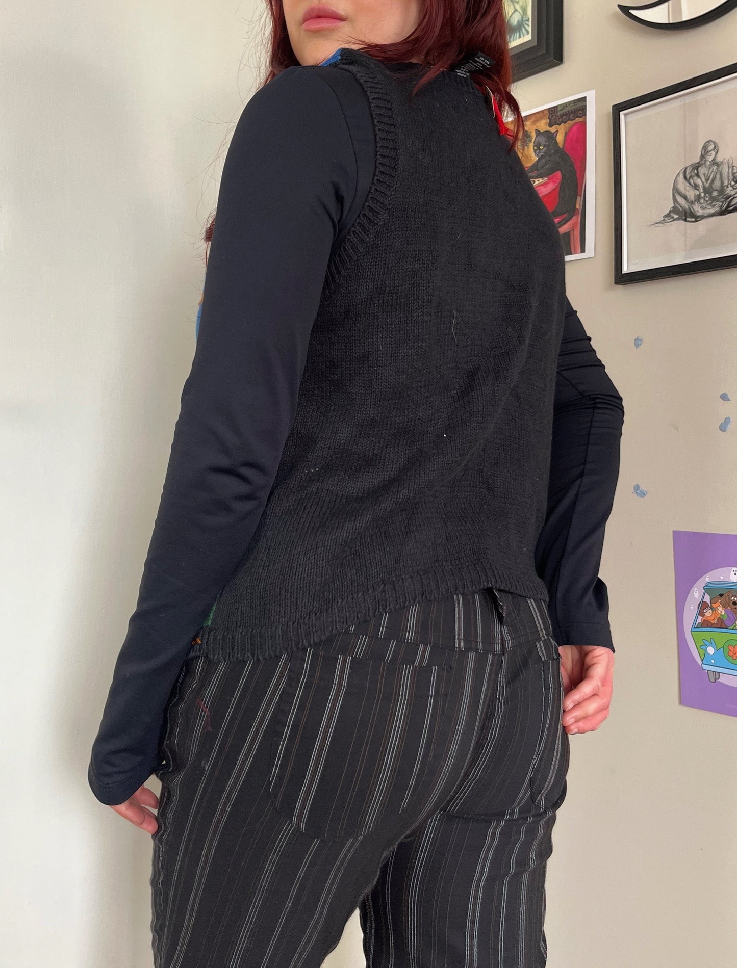 All Hallows 1990s Halloween Sweater Vest S/M