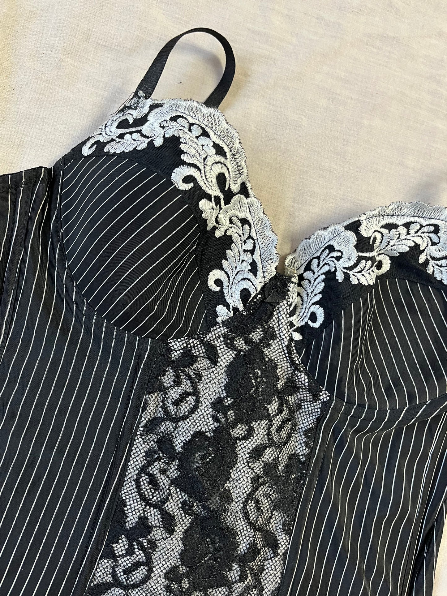 Black and White Corset Top UK 8