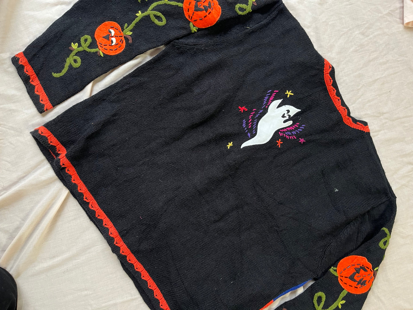 Halloween Hauntings 1990s Halloween Cardigan L/XL