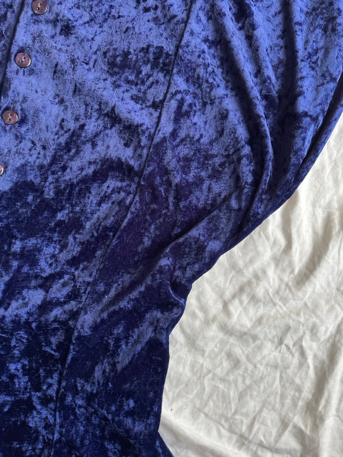 Blue Velvet Dress UK 16