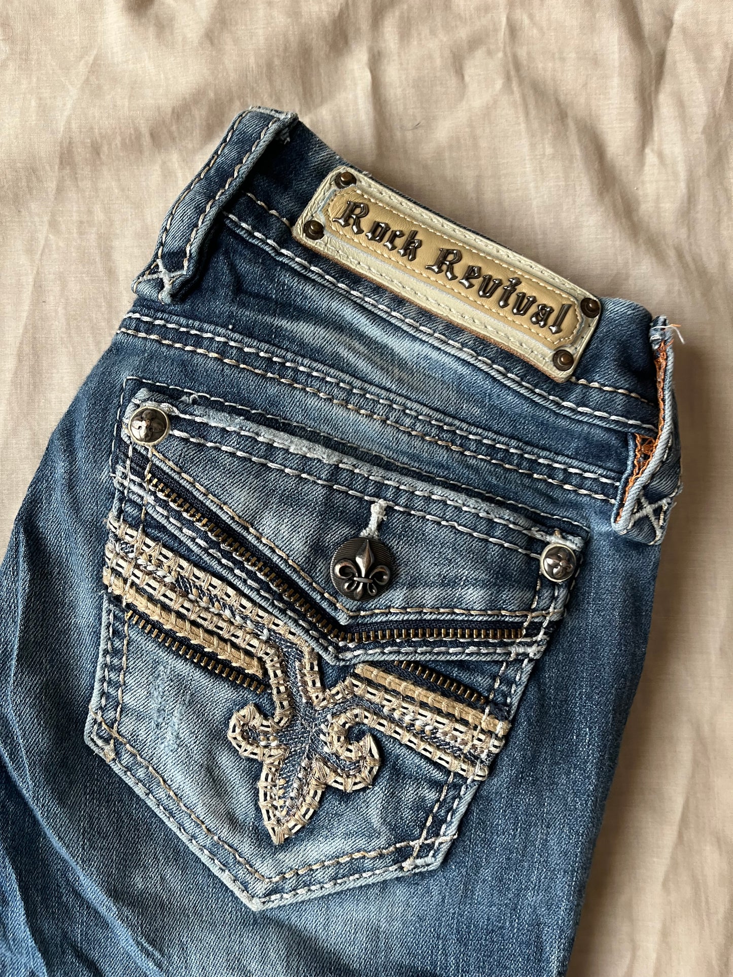 Y2K Rock Revival Jeans UK 8