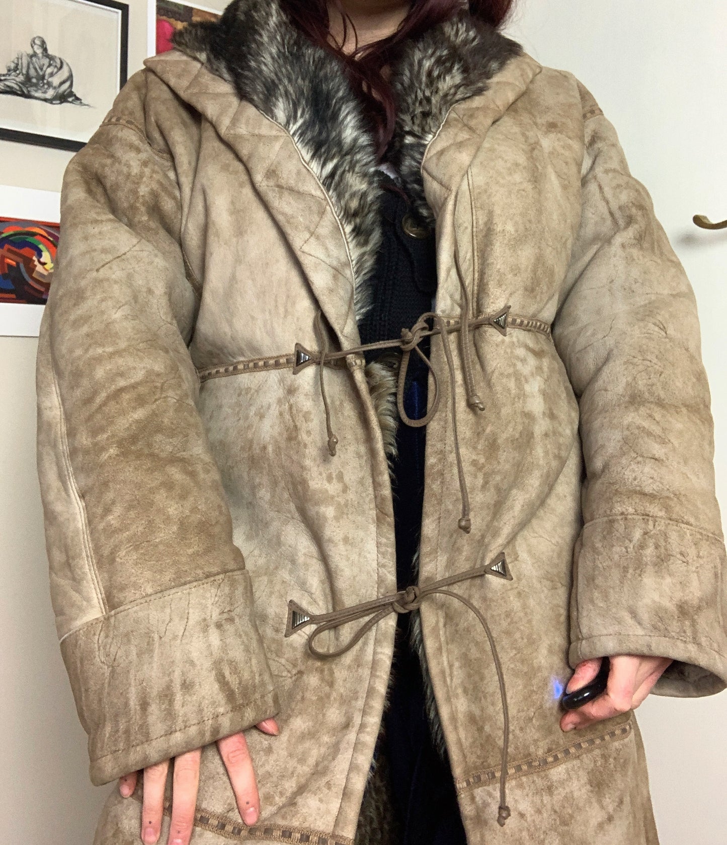 Leila 90s Shearling Coat UK 14-16/L