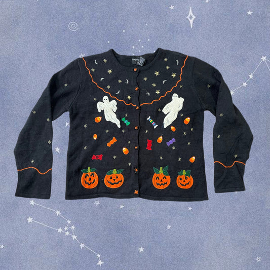 Phantom 1990s Halloween Cardigan M