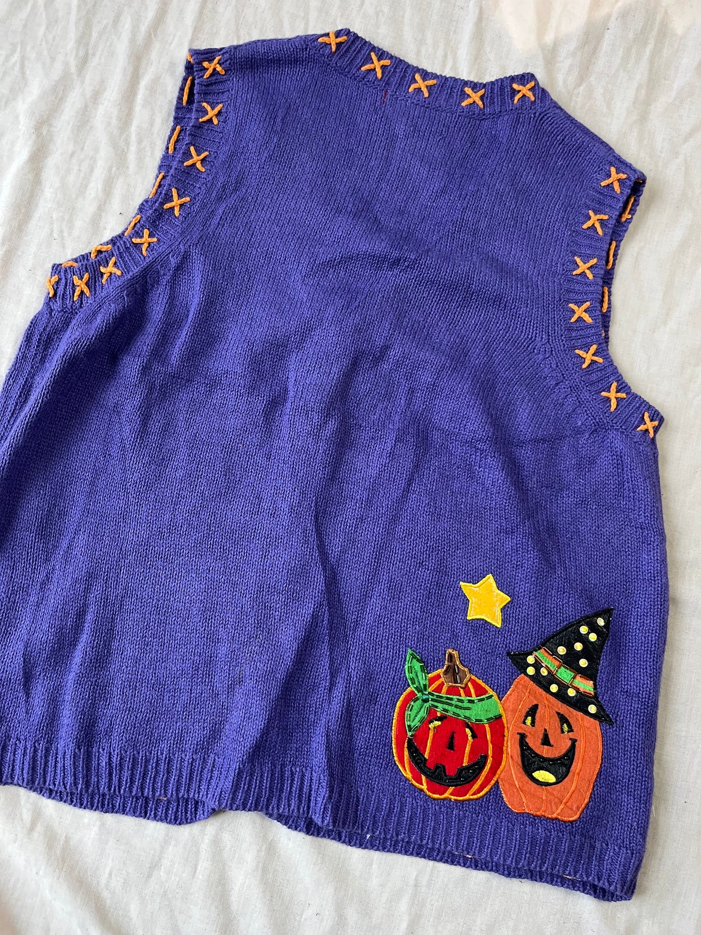Witchcraft 1990s Halloween Sweater Vest M