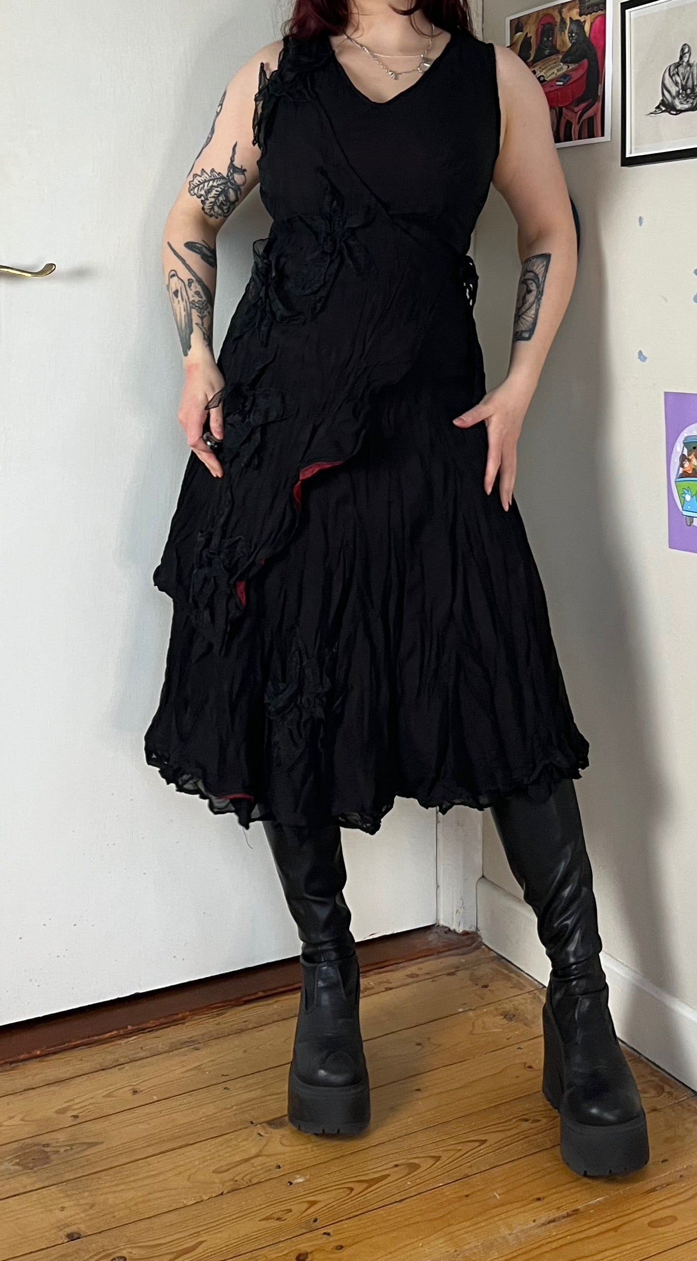 Black And Red Dress UK 10