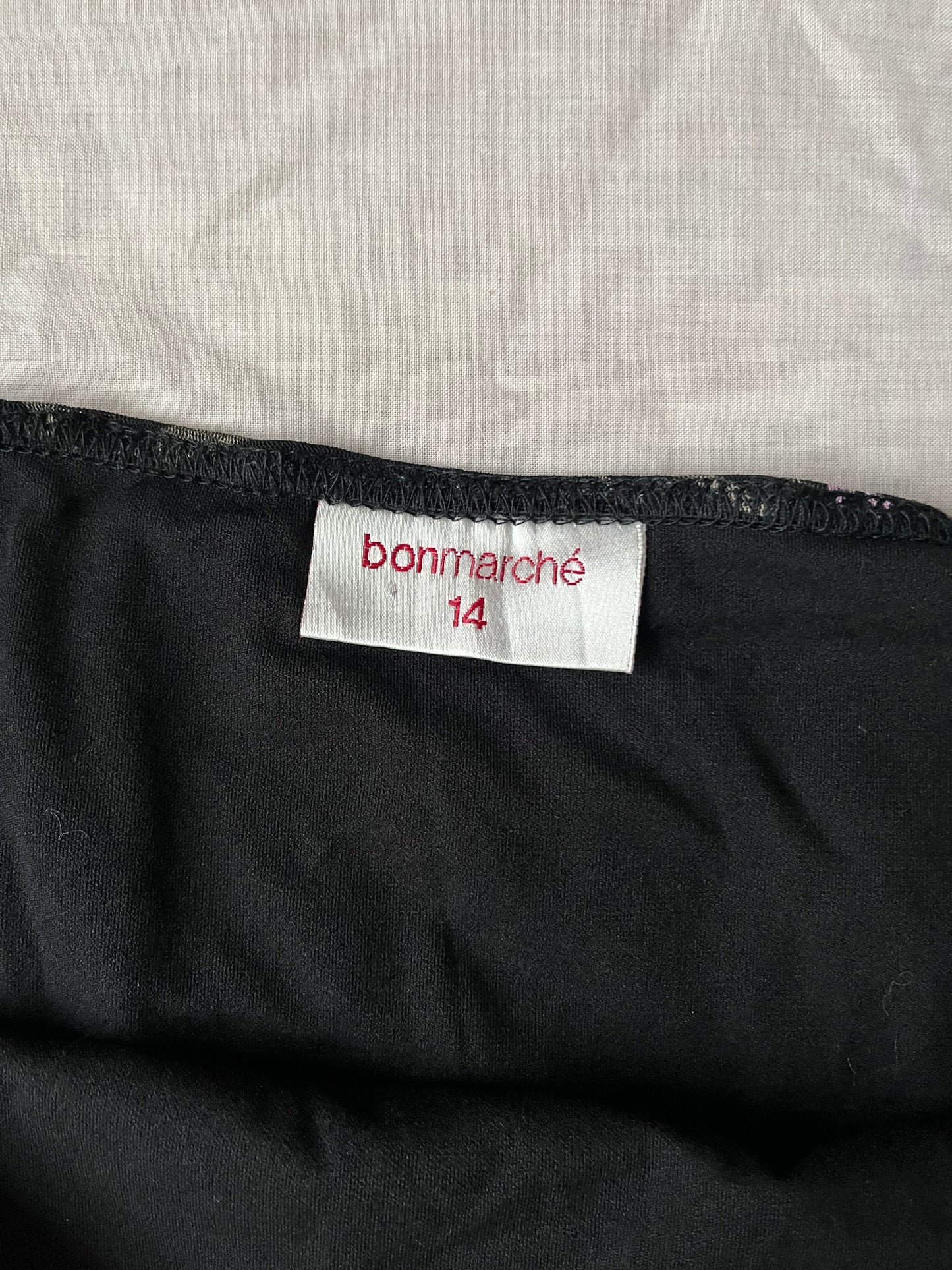 Black Floral Mesh Skirt - UK 12-14