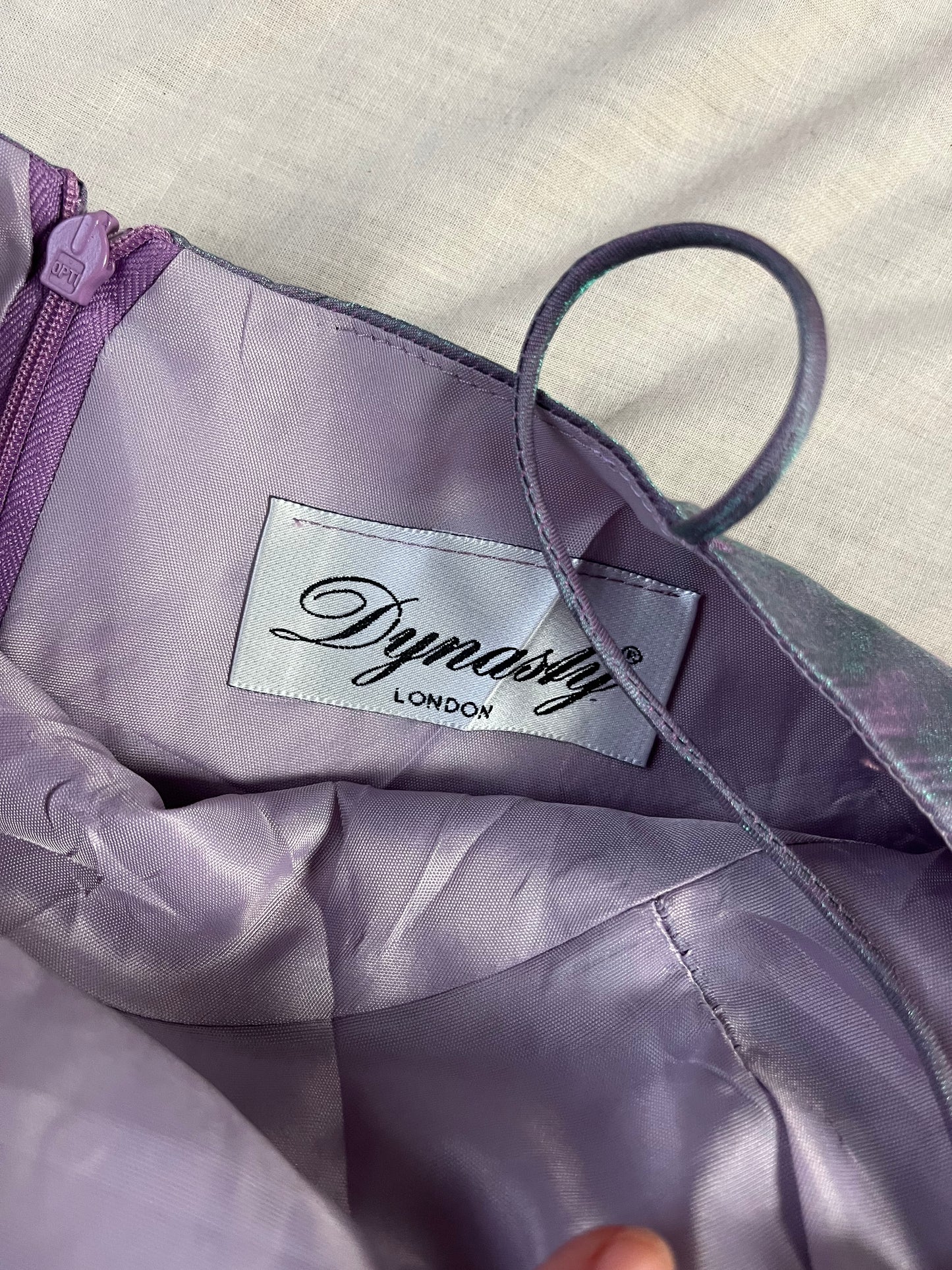 Lilac Satin Evening Dress - UK 10