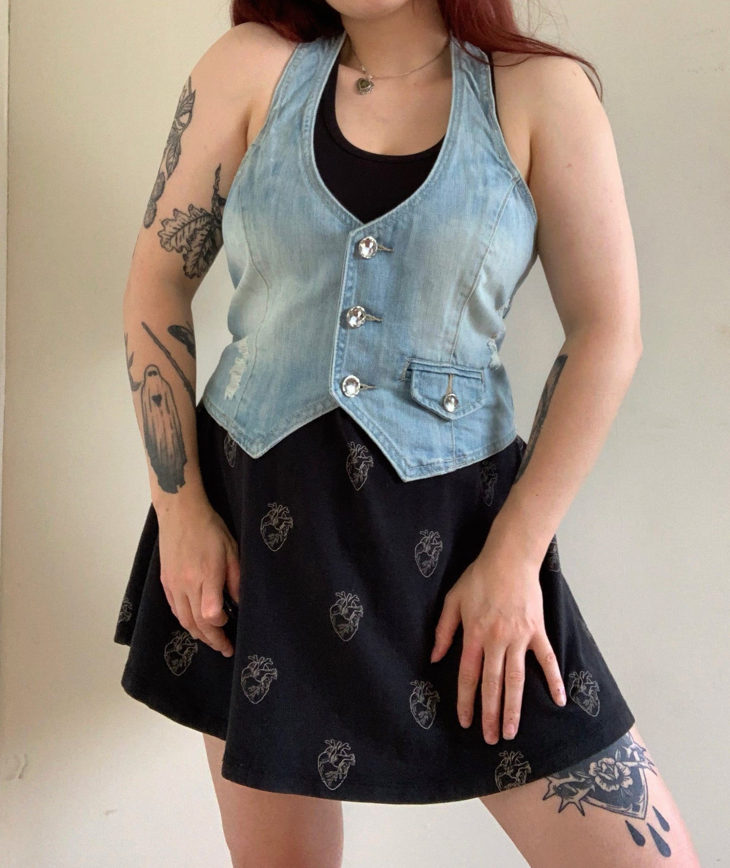 Poppy 90s Denim Waistcoat UK 12