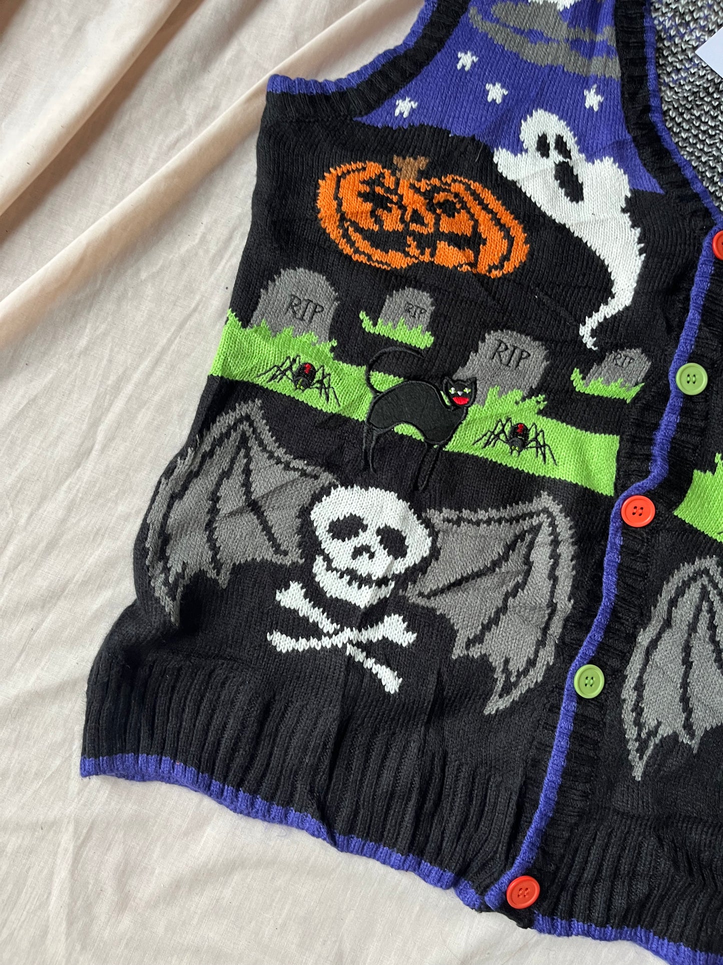 Poison 2000s Halloween Sweater Vest XL