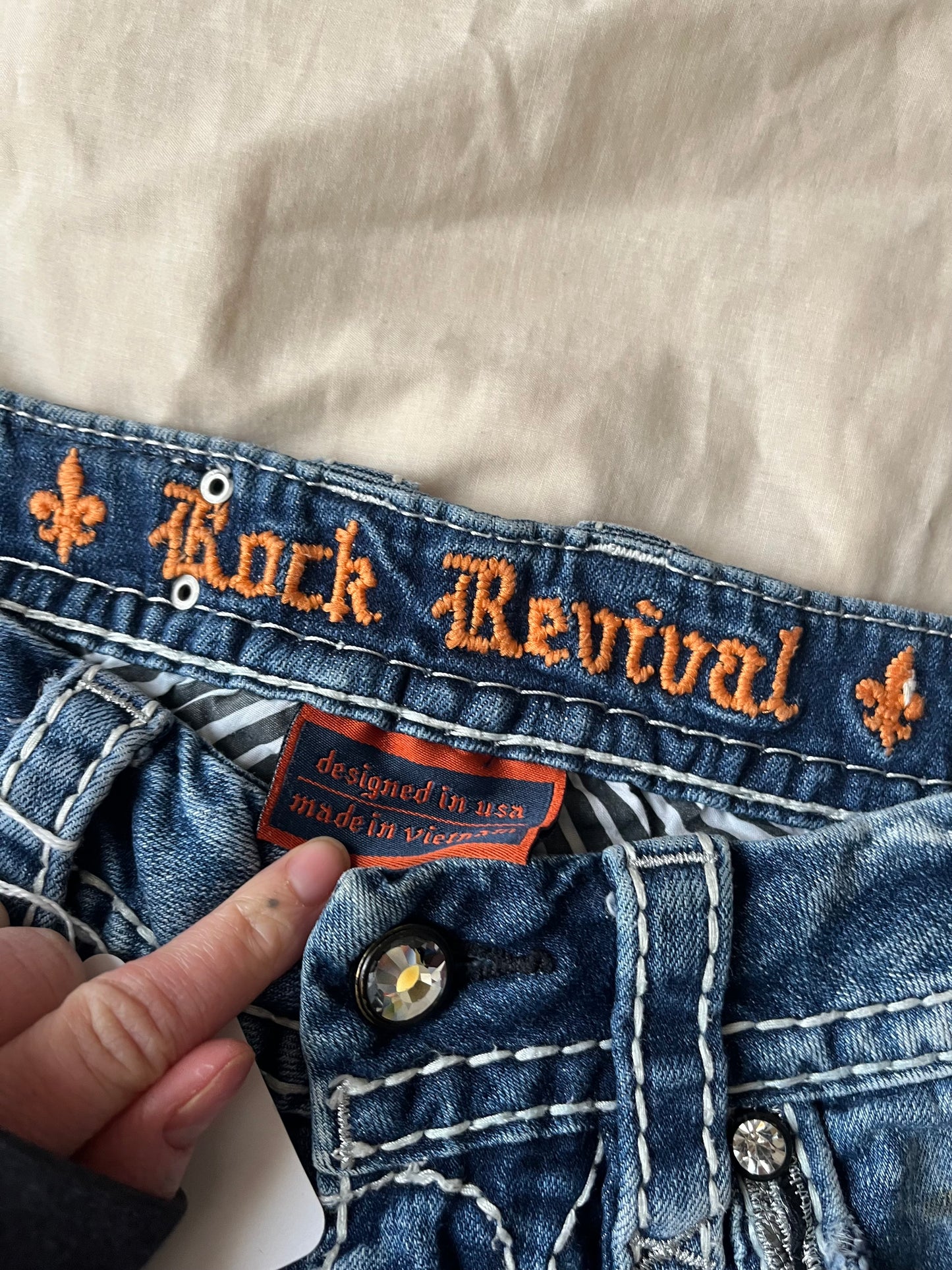 Y2K Rock Revival Jeans UK 6-8