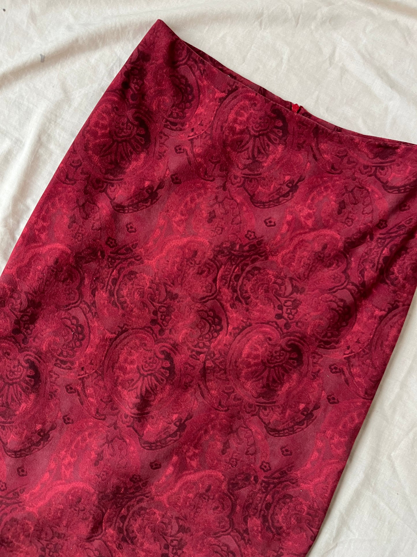 Velvet Floral Maxi Skirt UK 10