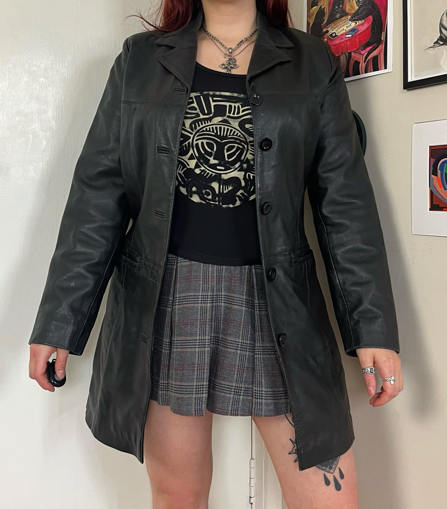 Morgan 90s Leather Jacket UK 10-12