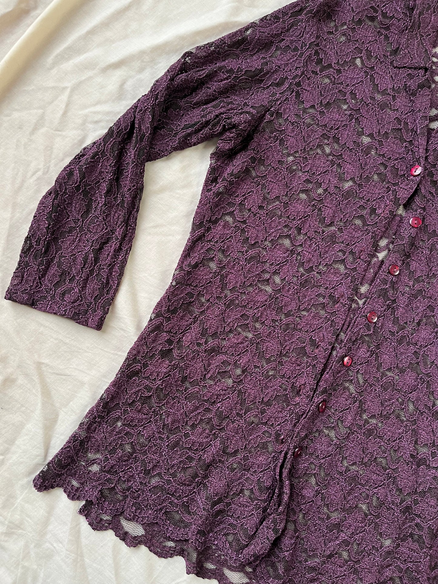 Purple Lace Cardigan UK 6-20