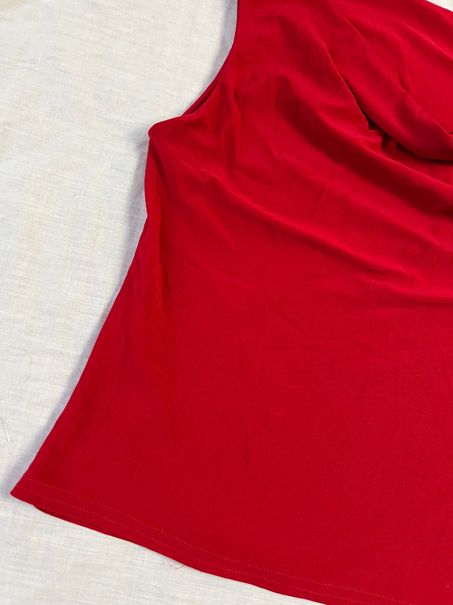 Red Cowl Neck Top UK 8-10