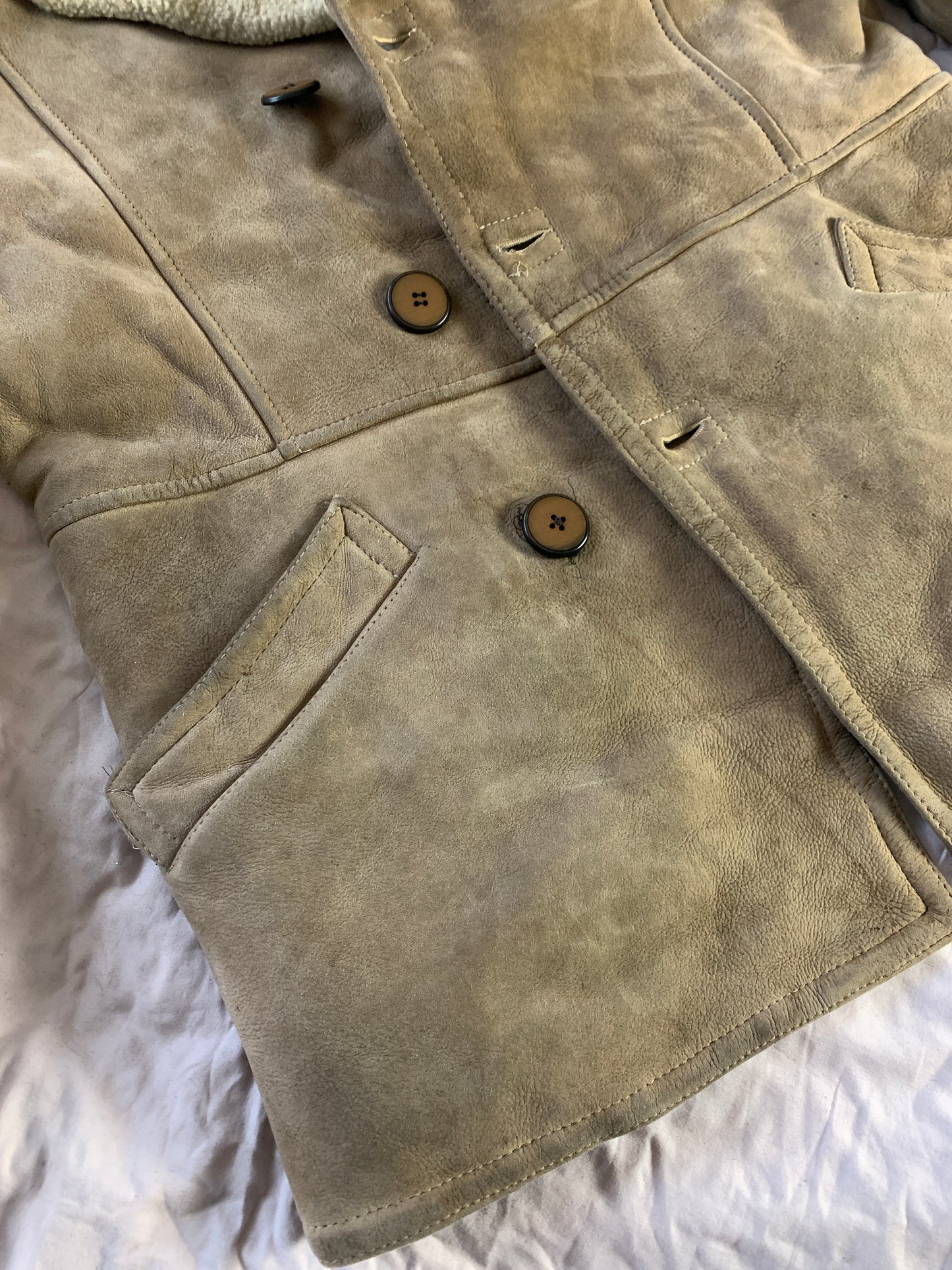 Lana 90s Shearling Coat UK 16/L