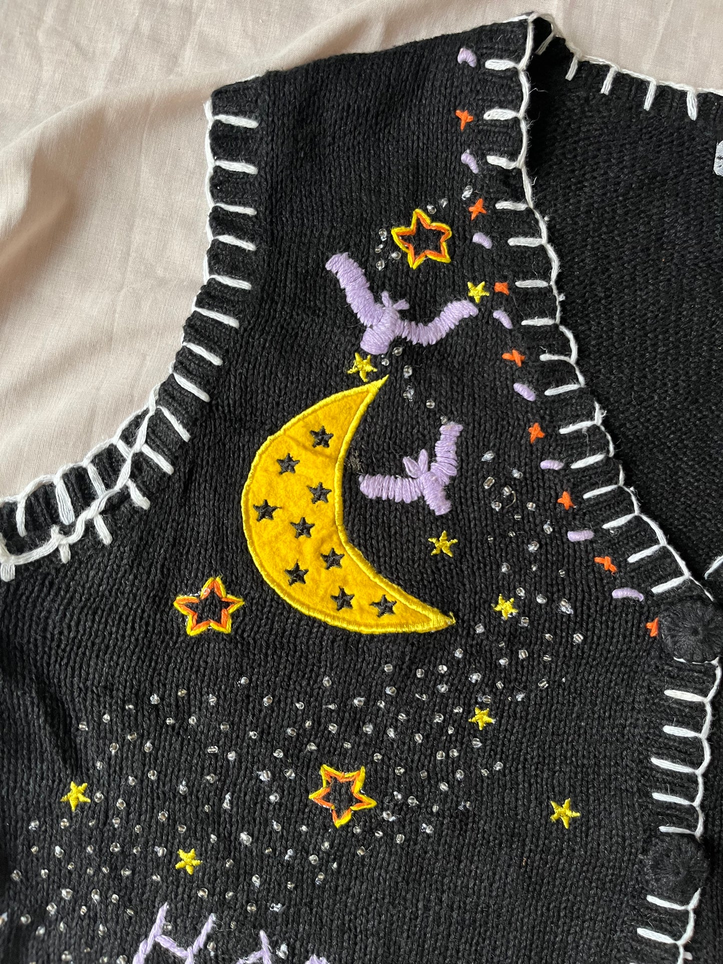 Spellbound 1990s Halloween Sweater Vest L