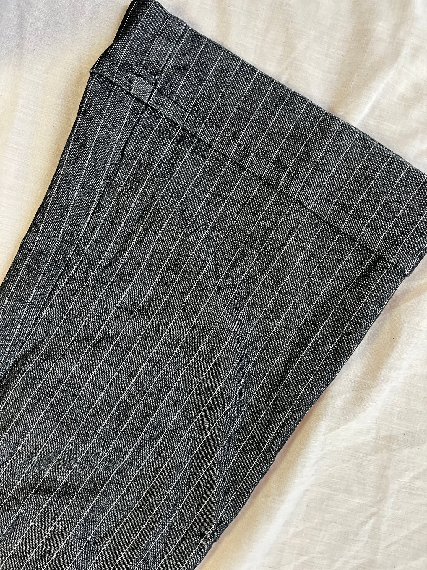 Grey Striped Jeans UK 12