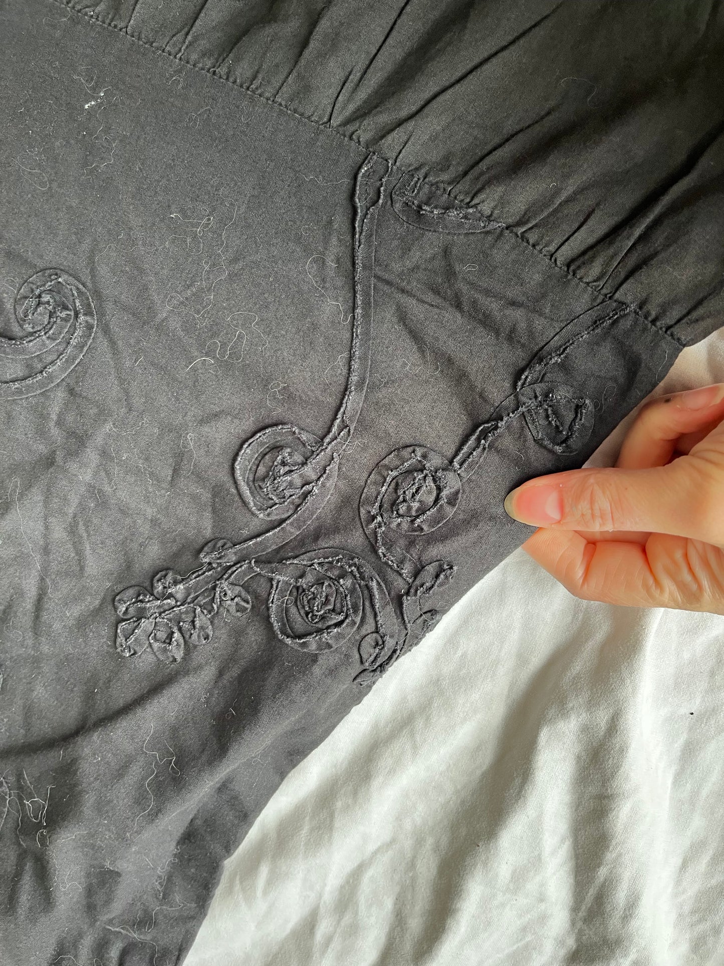 Black Cotton Dress UK 12