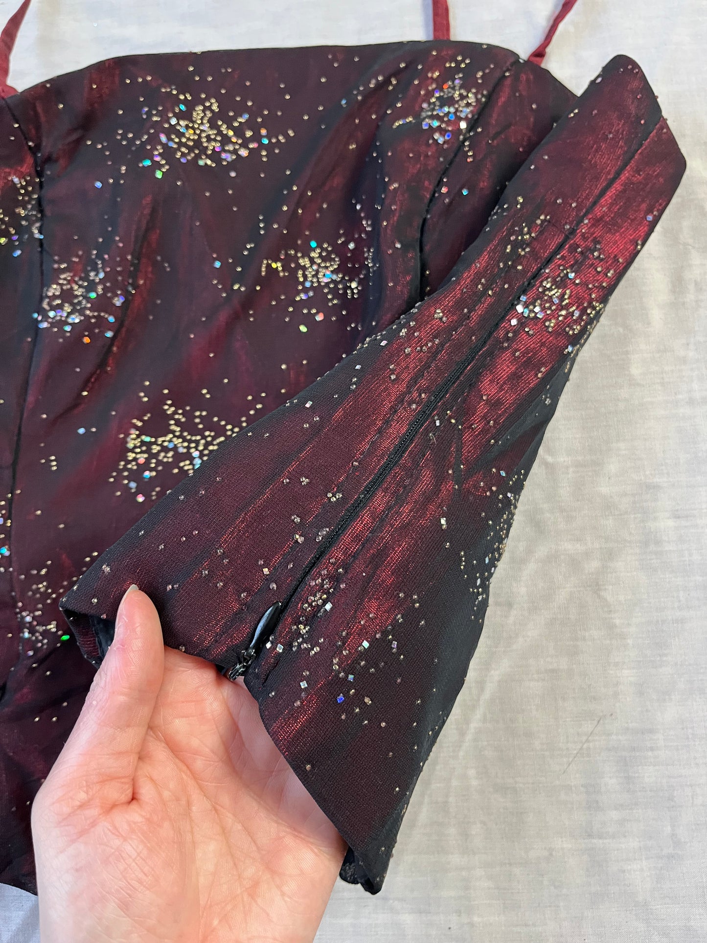 Glittery Satin Corset Top UK 10