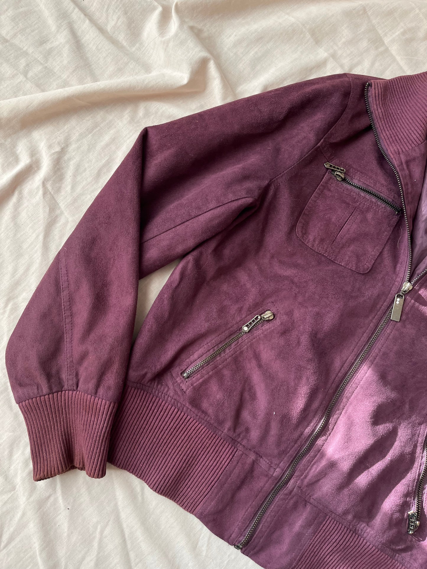 Purple Bomber Jacket - Size M