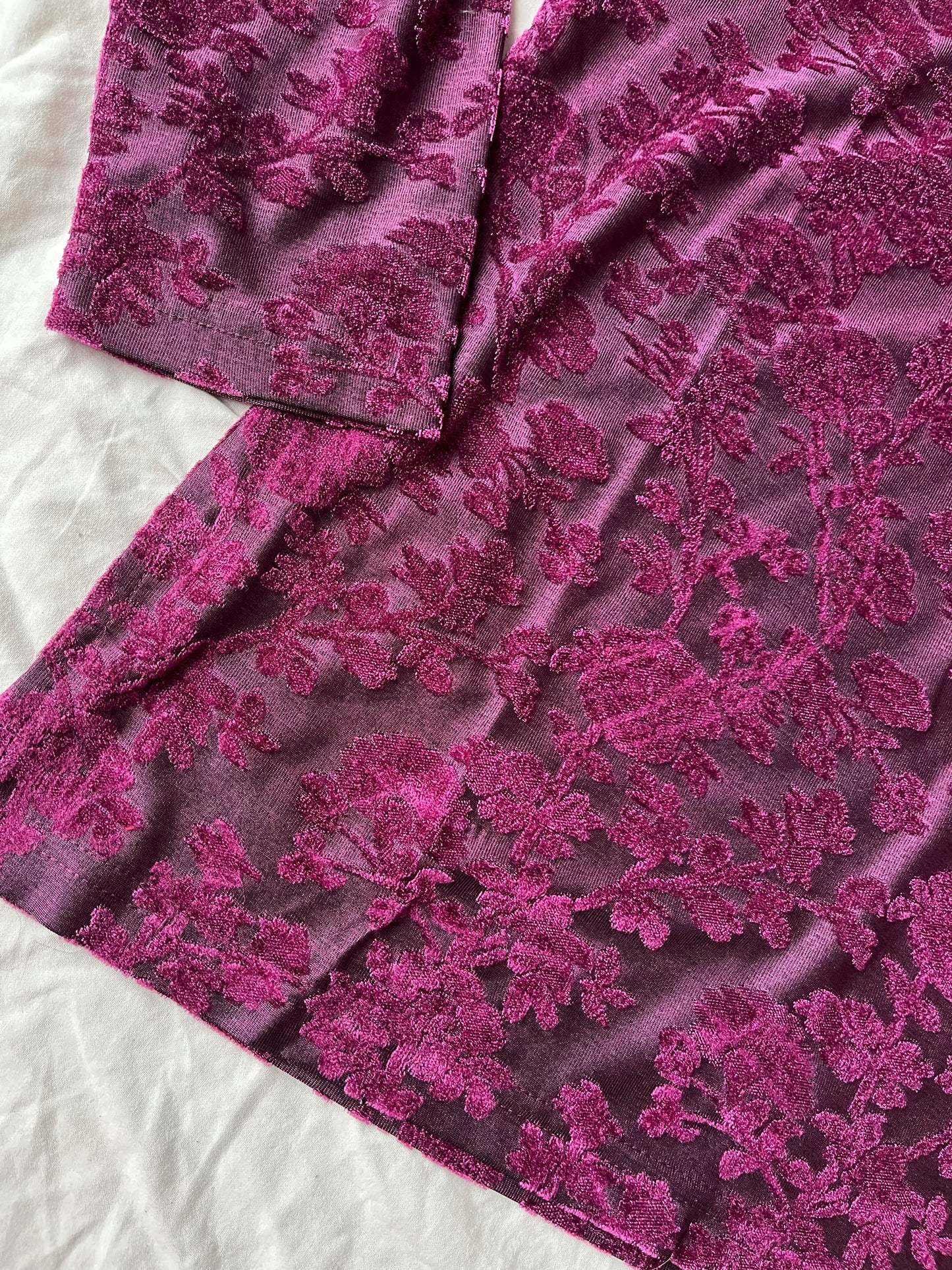 Devore Velvet Top UK 14