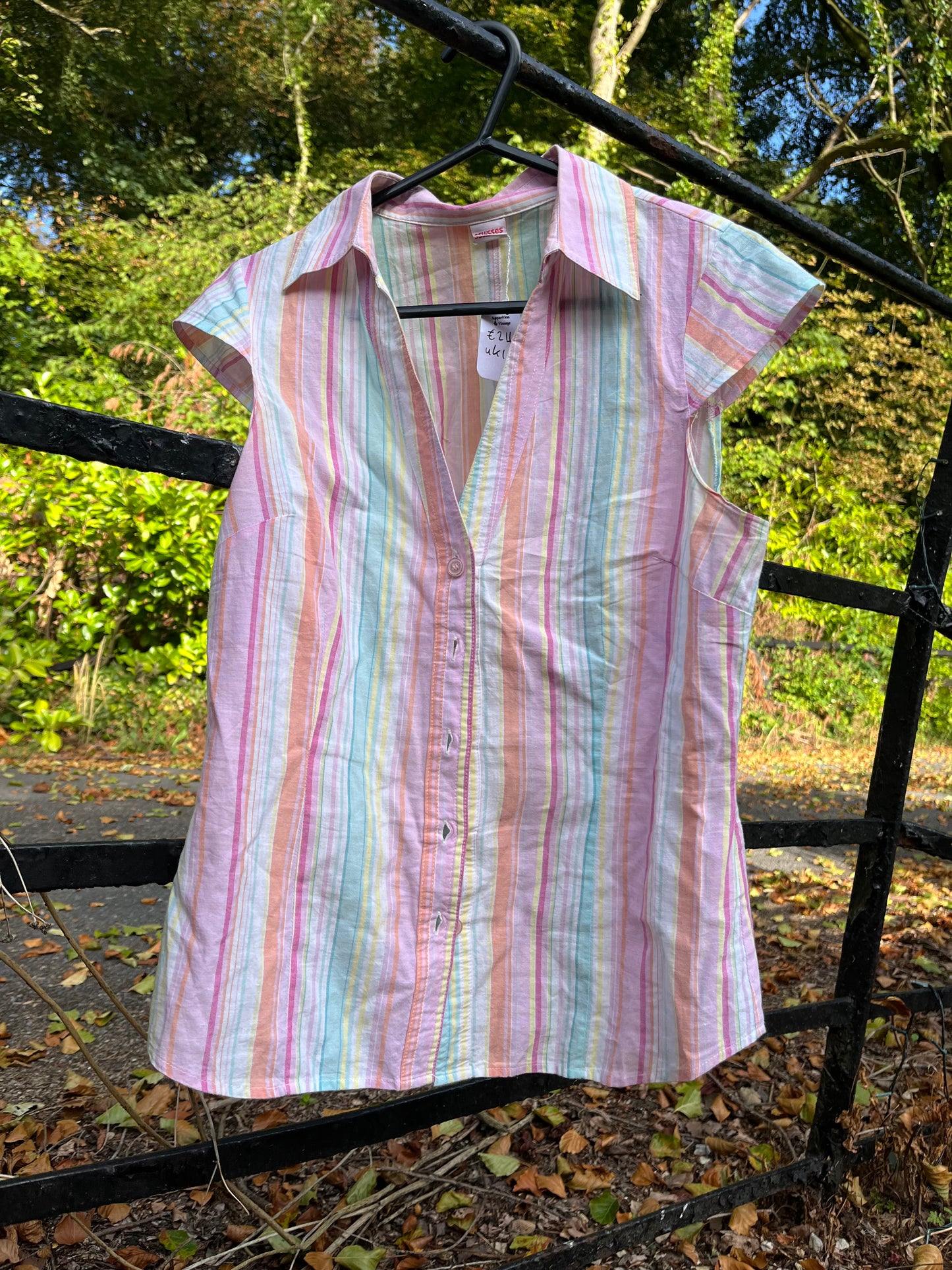 Y2k Striped Shirt UK 10