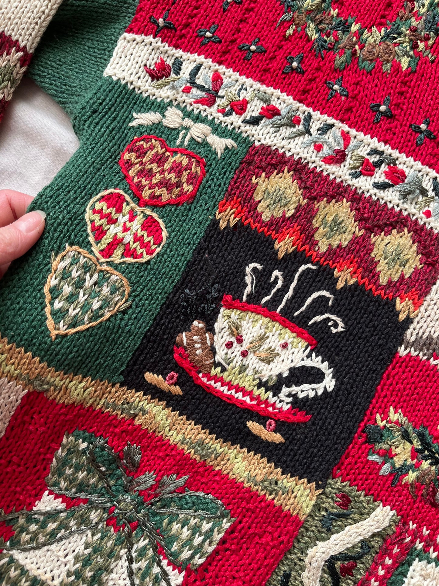 Mulled Wine 1990s Jumper UK 4-16/L