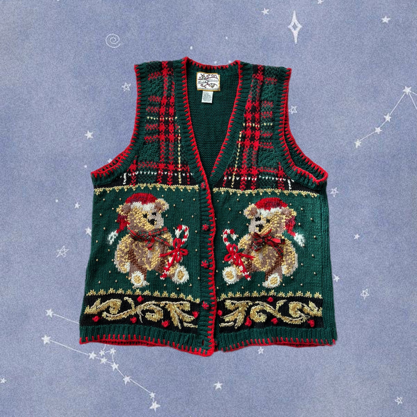 Mistletoe 1990s Sweater Vest UK 4-16/L