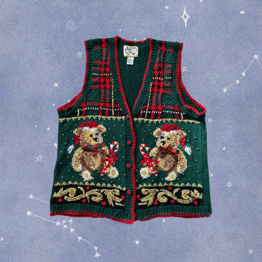 Mistletoe 1990s Sweater Vest UK 4-16/L