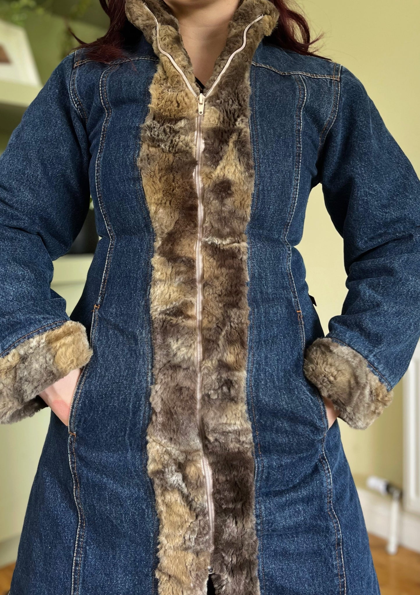 Sara Denim Afghan Coat UK 6-10/S