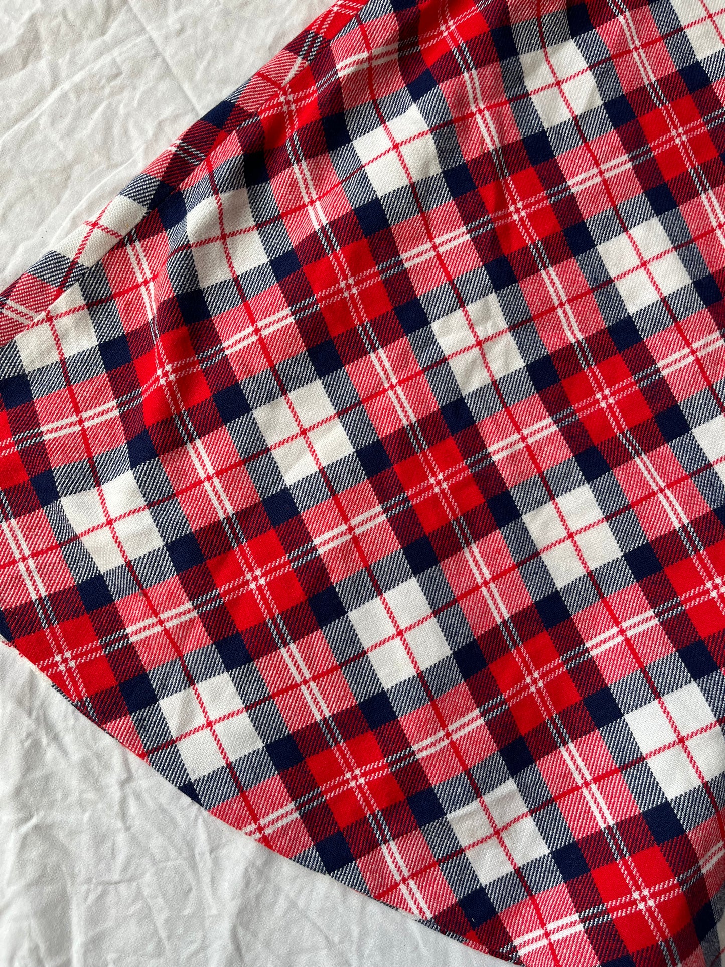 Red Tartan Midi Skirt UK 8