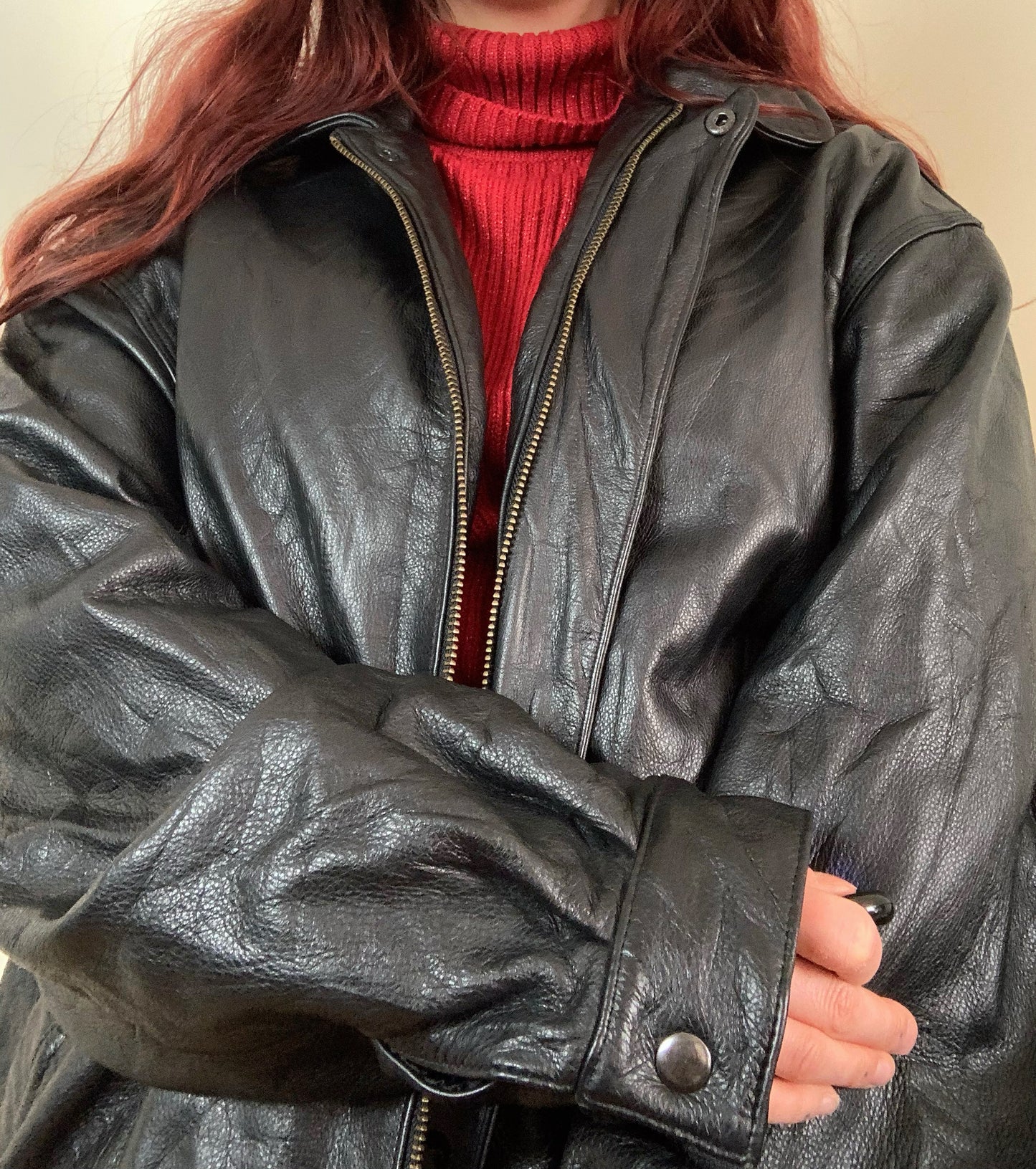 Grace 90s Leather Jacket UK 10-22