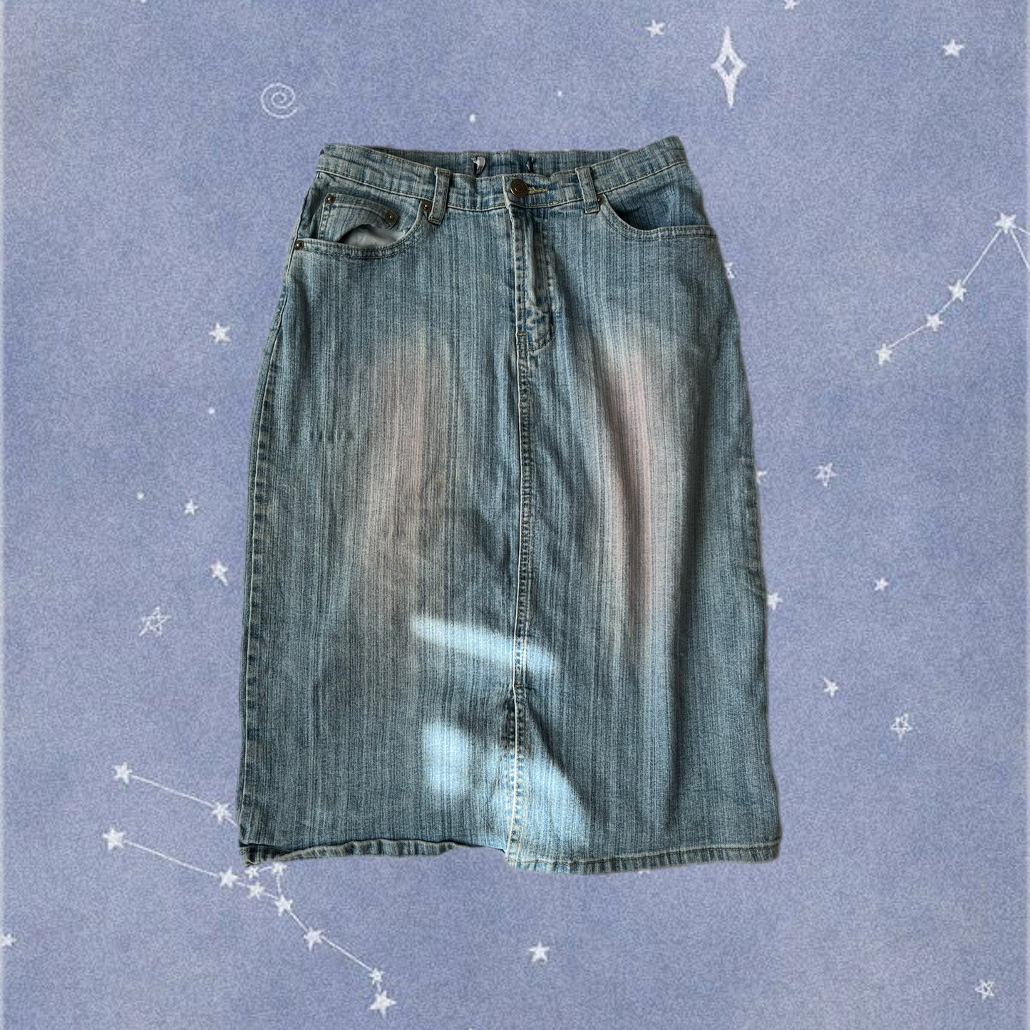 Denim Midi Skirt UK 8-10