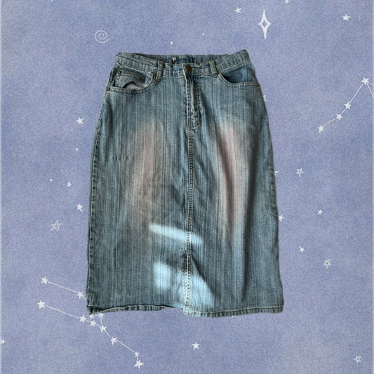 Denim Midi Skirt UK 8-10