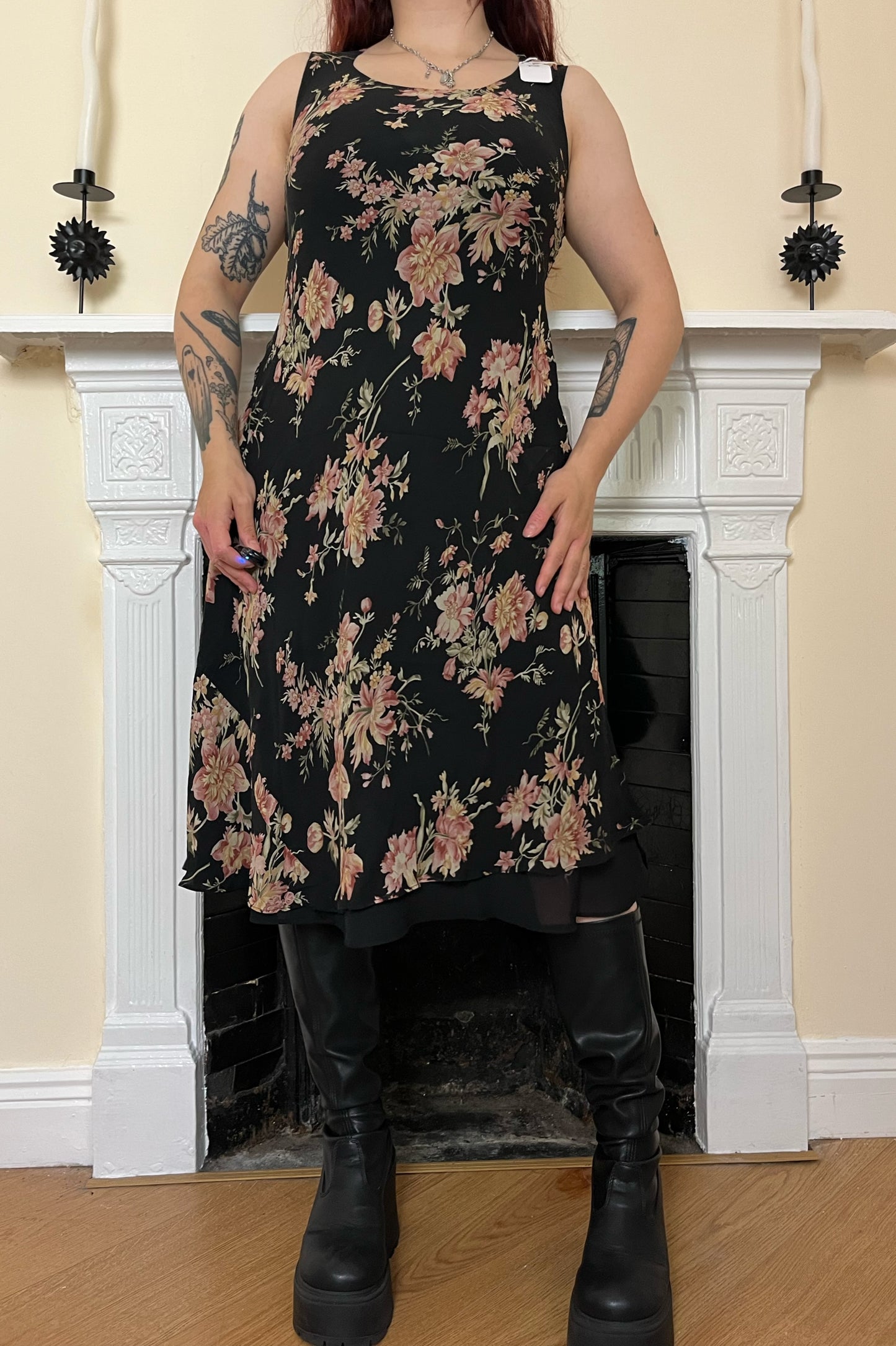 1990s Floral Dress UK 10-12