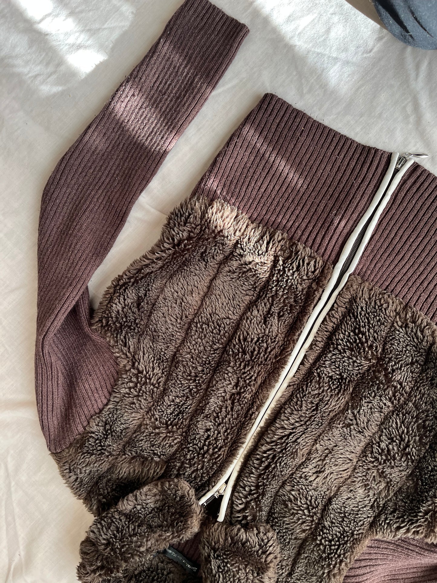 Brown Fluffy Cardigan - UK 6-12