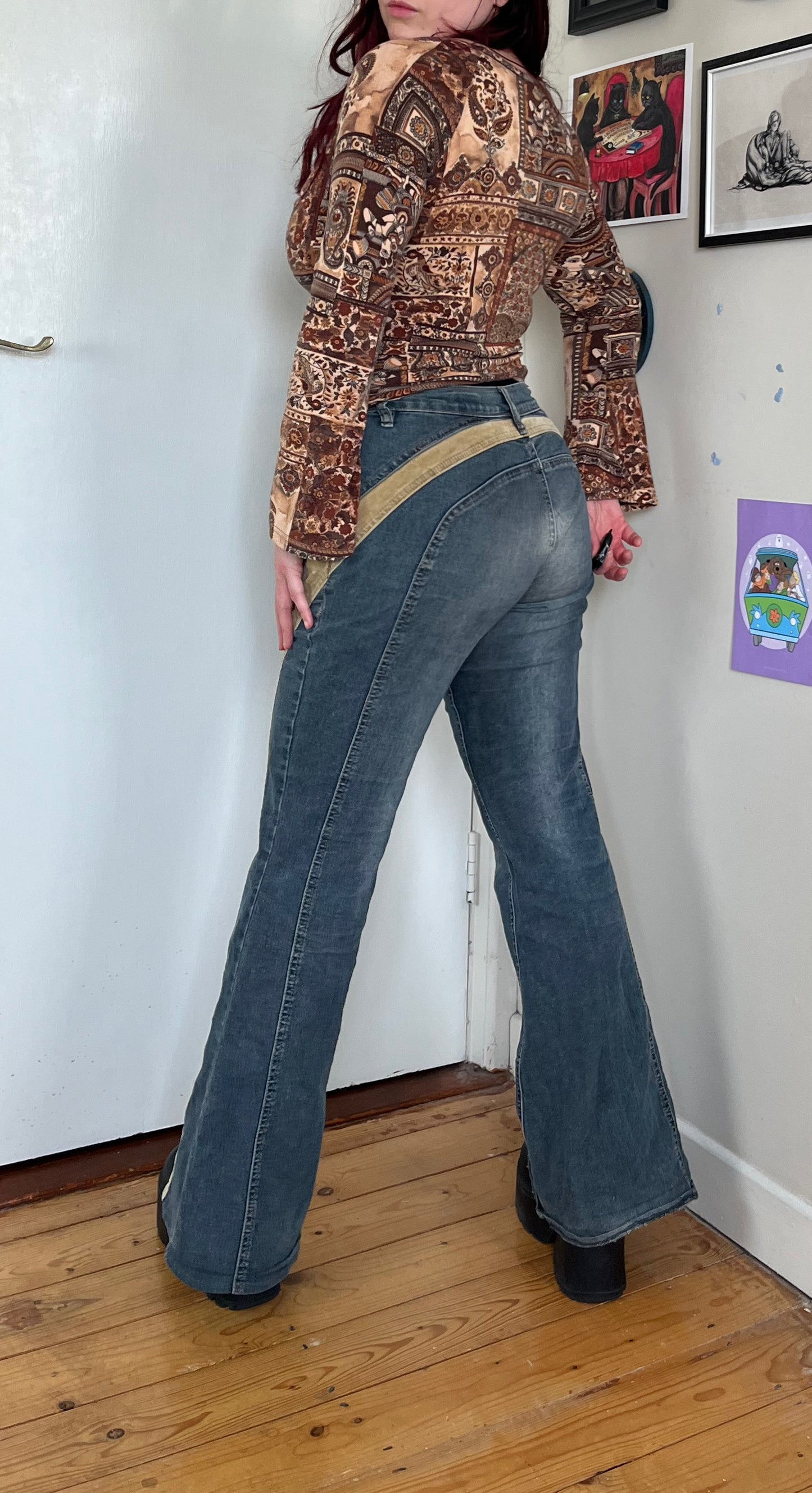 Corduroy Striped Jeans - UK 12