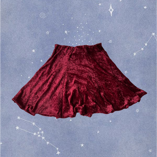 Pink Velvet Skirt UK 6-10
